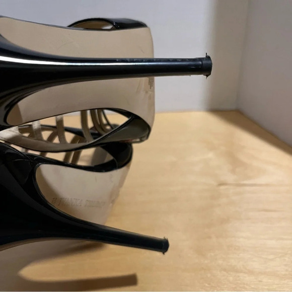 Ivanka Trump ITHAYZE8 Strappy Black Colorful Leather High Heels Sandals Size 9.5 - Picture 7 of 12